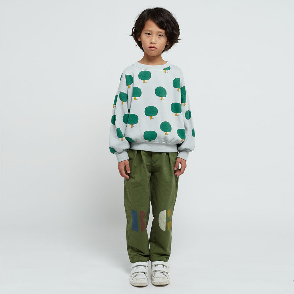 Sweatshirt Green Tree all over